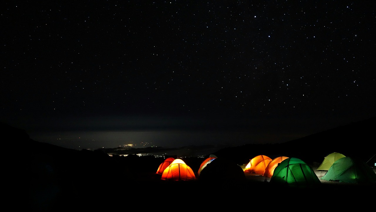 Barranco Camp on Kilimanjaro at Night - Photo by MaxPixel