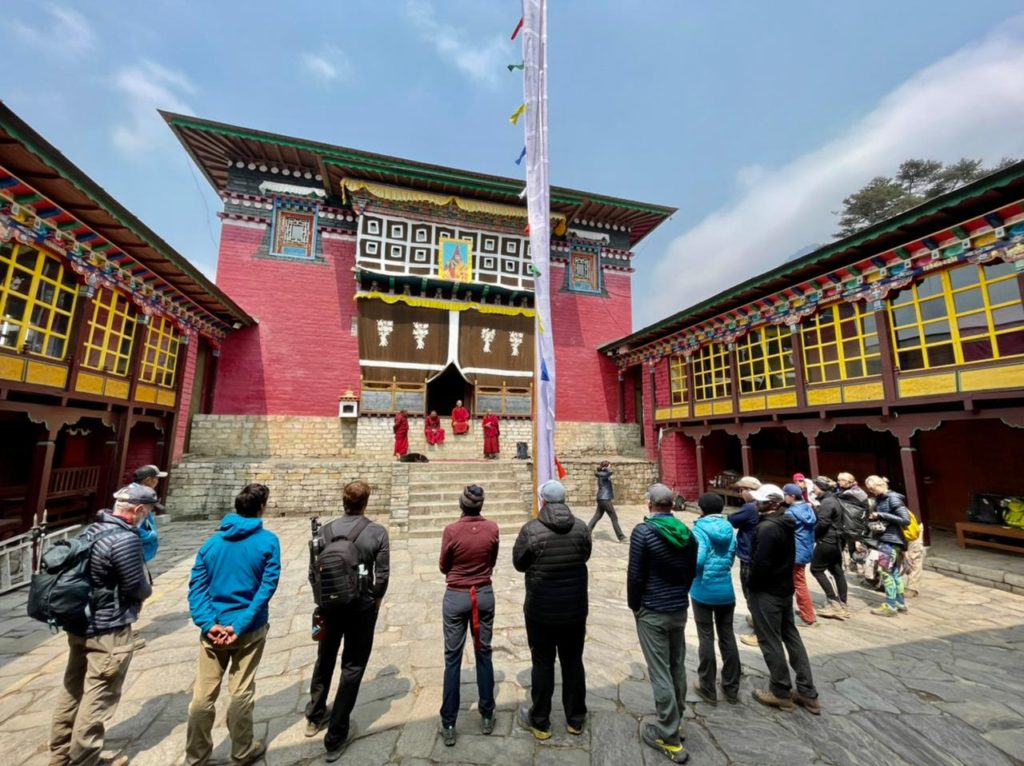 Our Private Expedition Greeted at Tengboche Monastery - Photo Tommas Ceppi