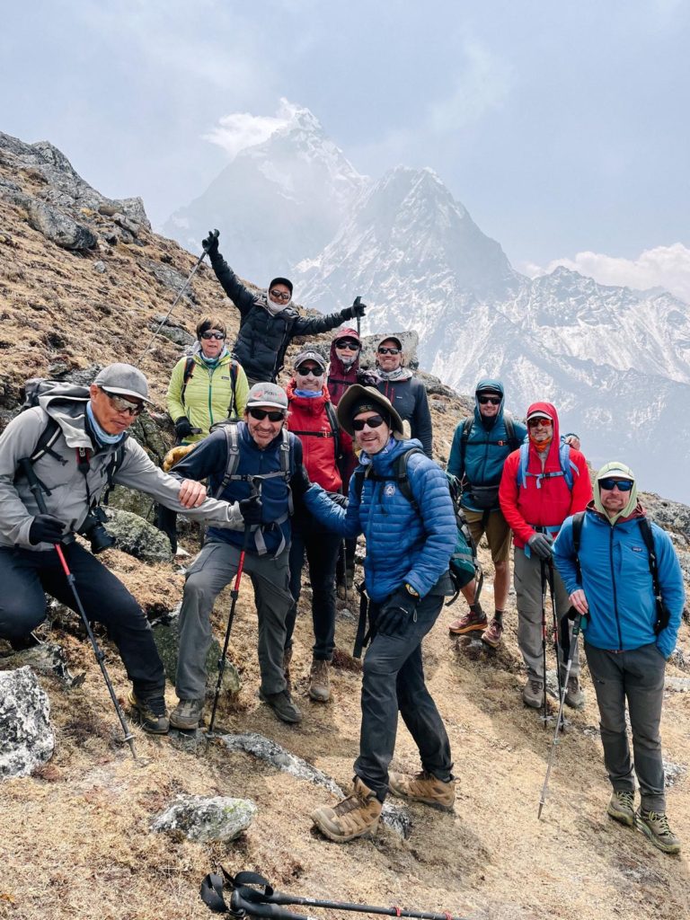 Western Guided Team Acclimating above Pheriche - Photo Mark Postle