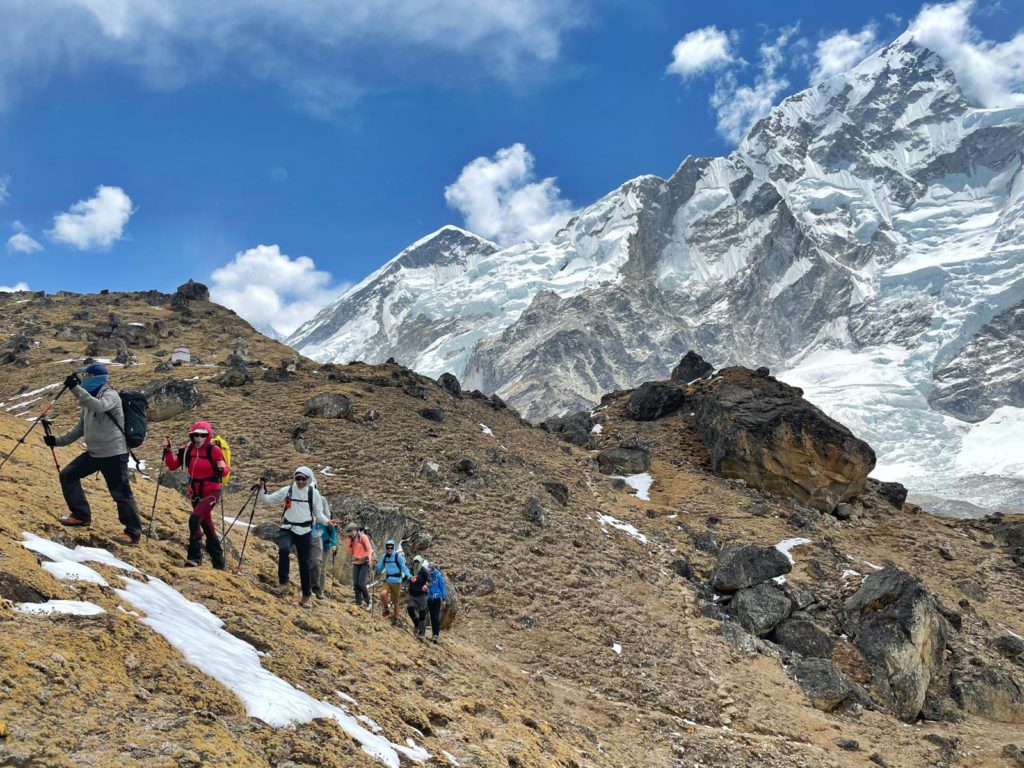 Western Guided Team Hiking to Kala Patar - Photo Mark Postle