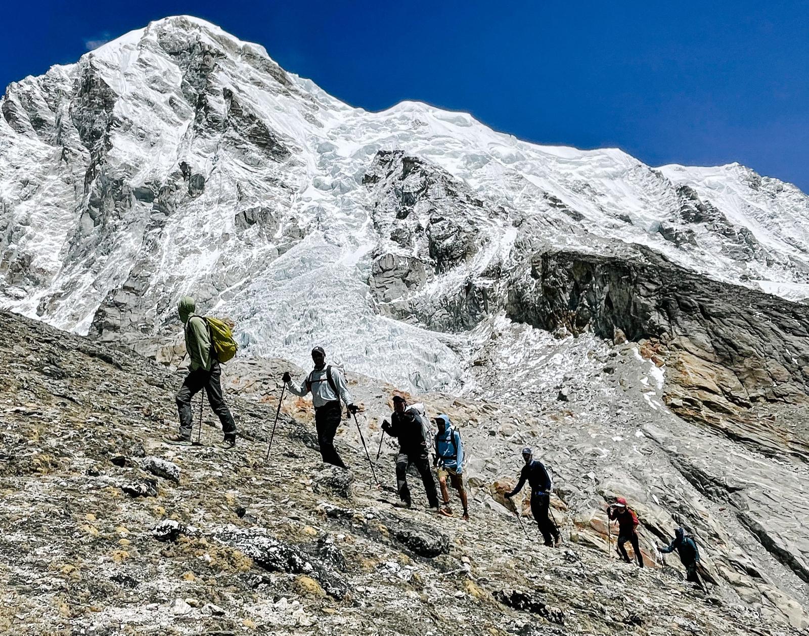 Western Team hiking towards Pumor Camp 1 - Photo Jess Wedel