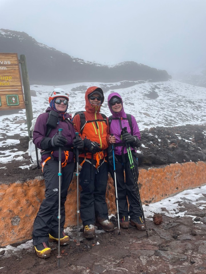 Team at the Hut on Cotopaxi - Edgar Parra