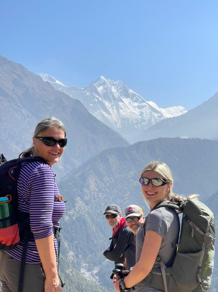 CTSS Private climbers enjoying their first glimpse of Lhotse and Everest - Photo Tomas Ceppi