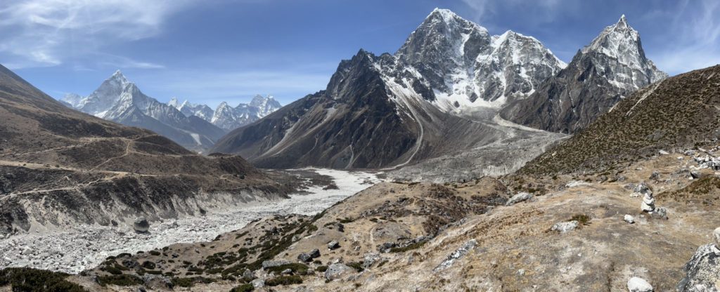 Looking back down the Khumbu Valley from Thukla - Photo Bobby Hale