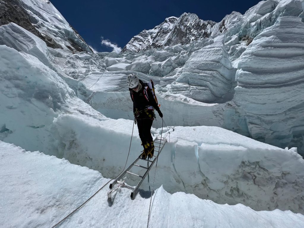 Ladder Crossing in the Khumbu