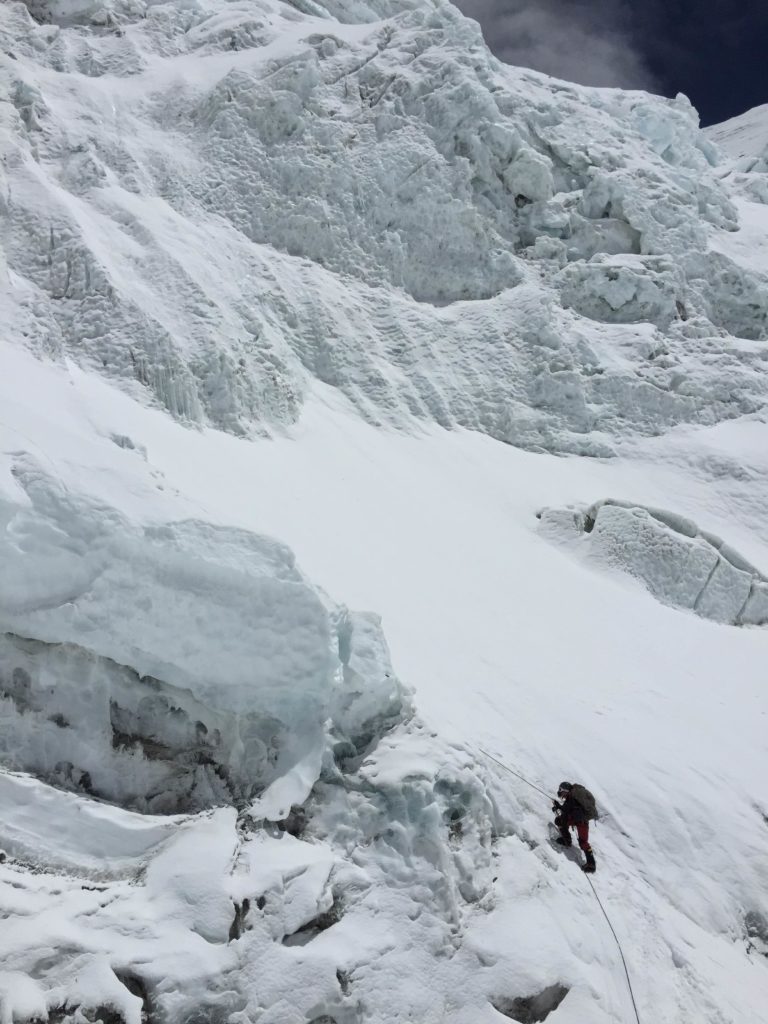 Getting onto the Lhotse face