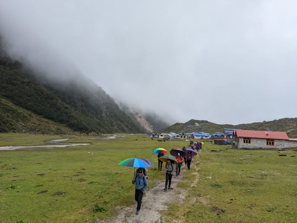 Leaving the village of Bhimtang on an Acclimatization hike - Photo Robert Jantzen